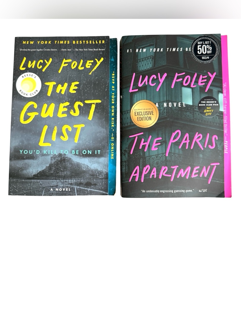 Lucy Foley - Guest List / Paris Apartment 2 Book Set NYT Bestseller Reese’s Club